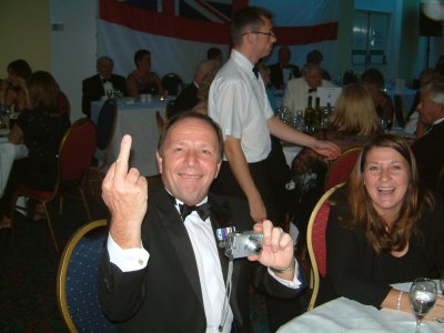 Ian Laurie gives the fingers up